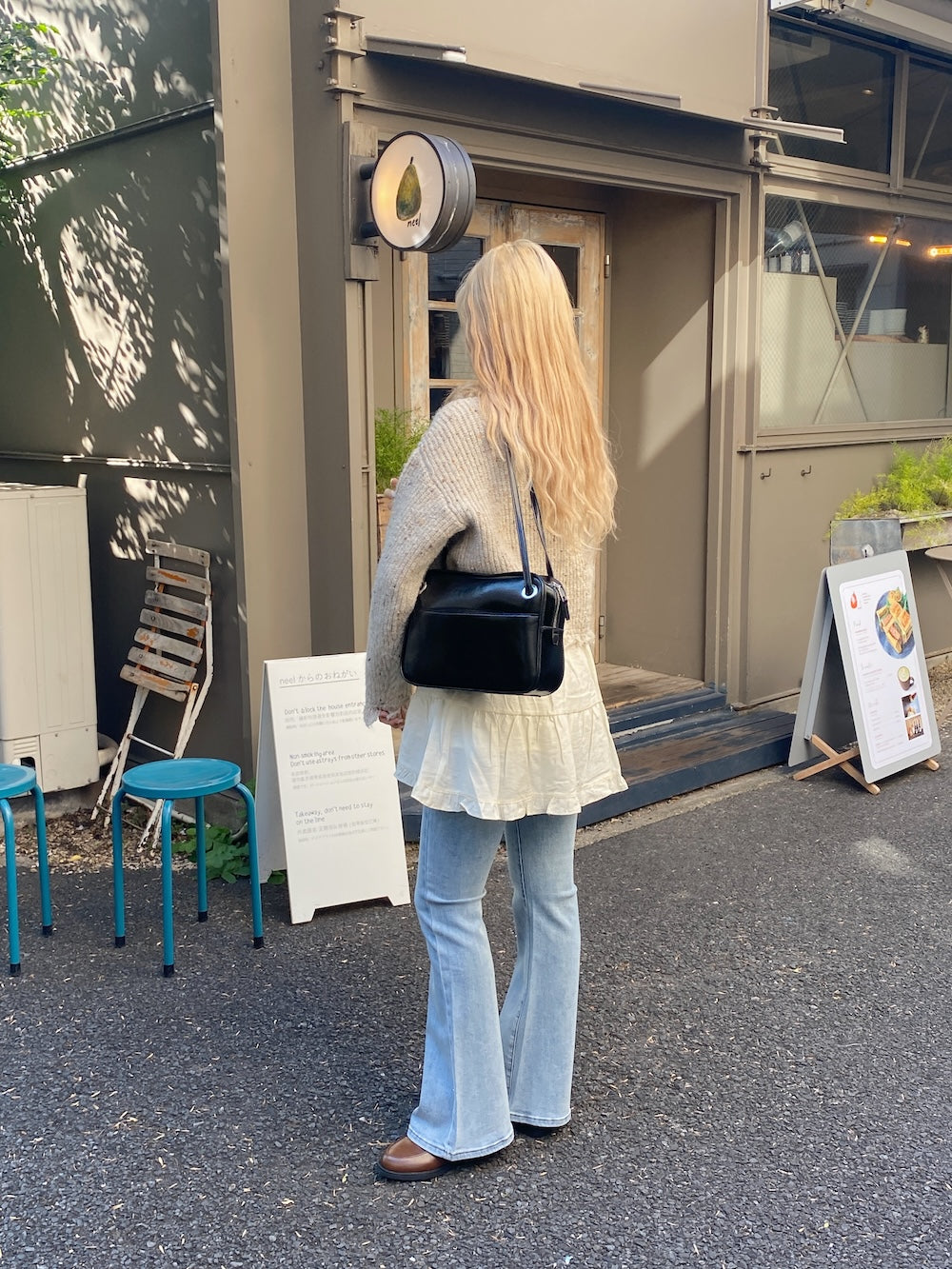 <SL2251618> バタフライチェーンSETフレアデニム