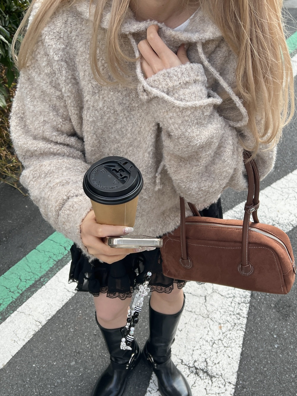 <SL2244643> フーディーモヘアニット
