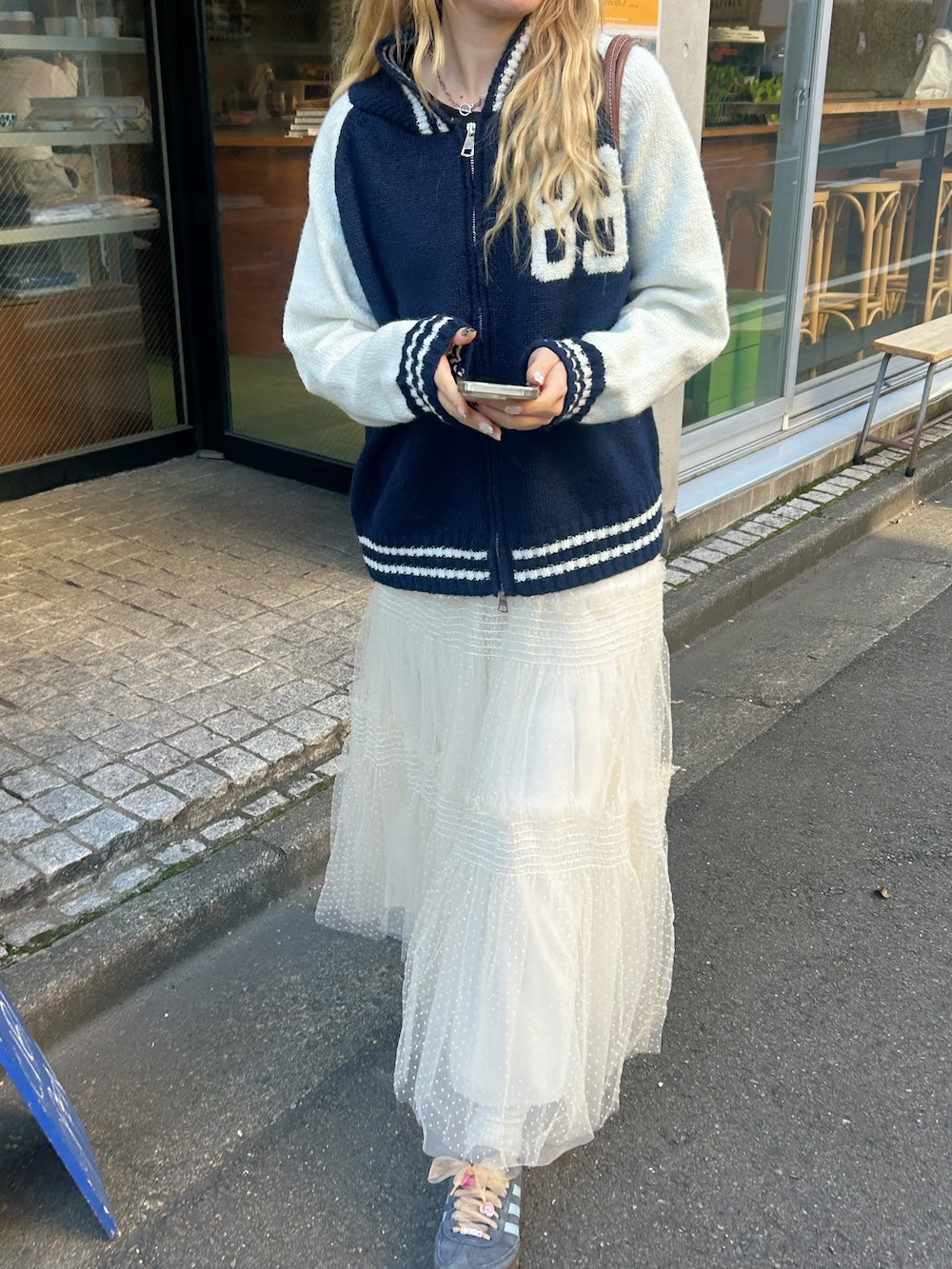 <SL2243630> ドットシフォンスカート