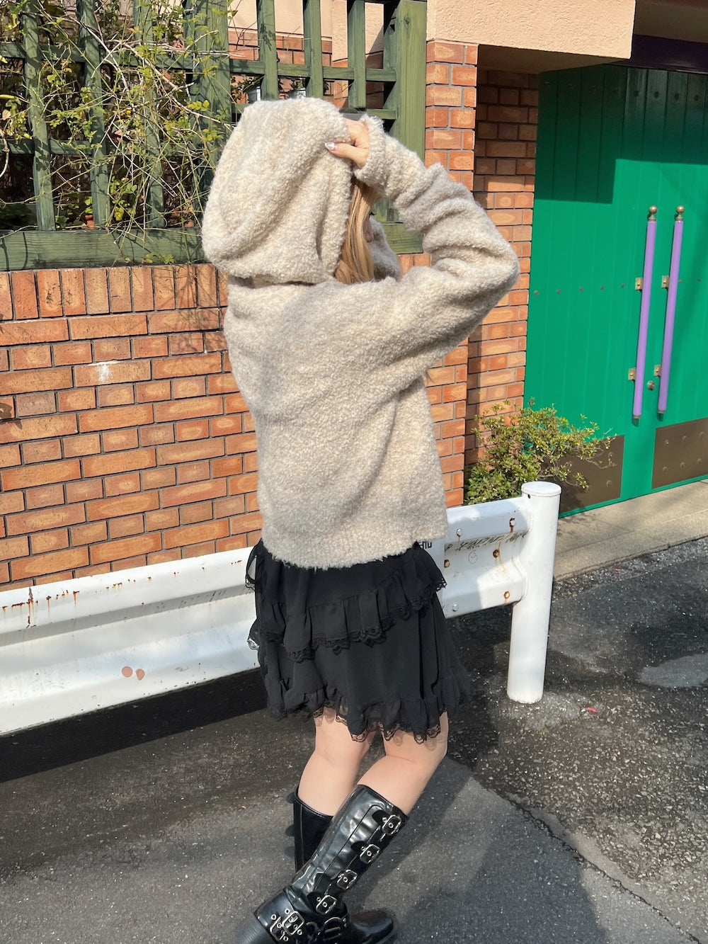 <SL2244643> フーディーモヘアニット