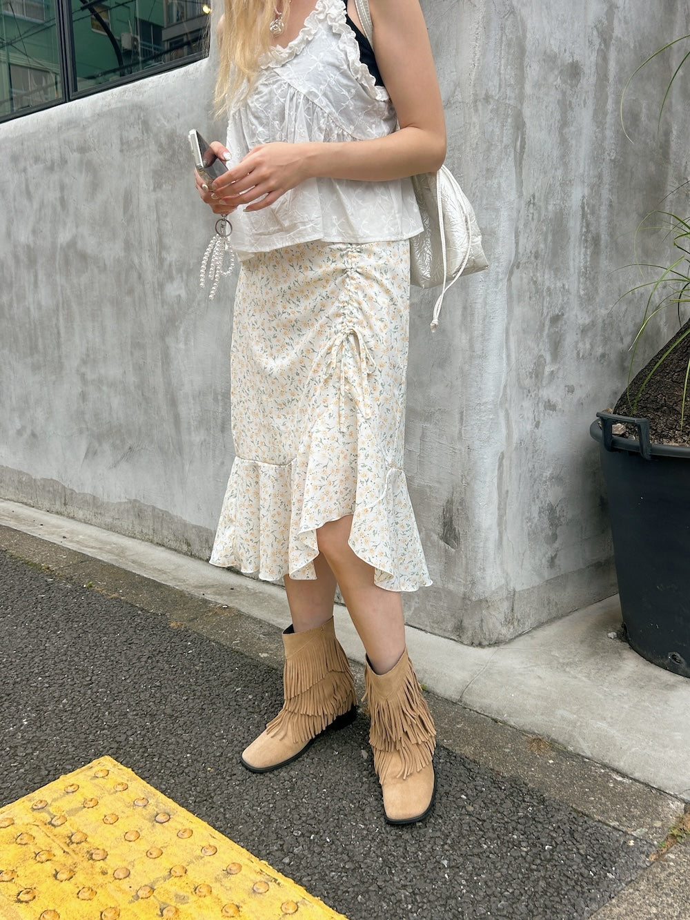 <SL2242674> 小花柄サイドドロストスカート