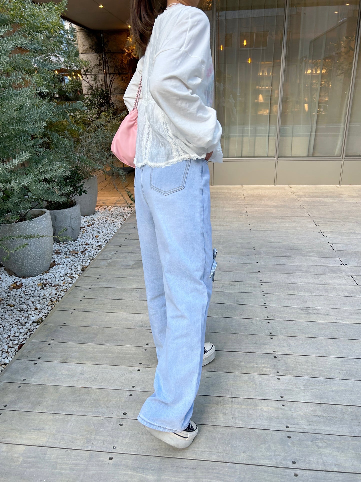 <SL2234658> ribbon point denim