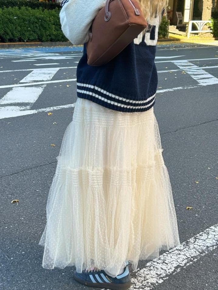 <SL2243630> ドットシフォンスカート