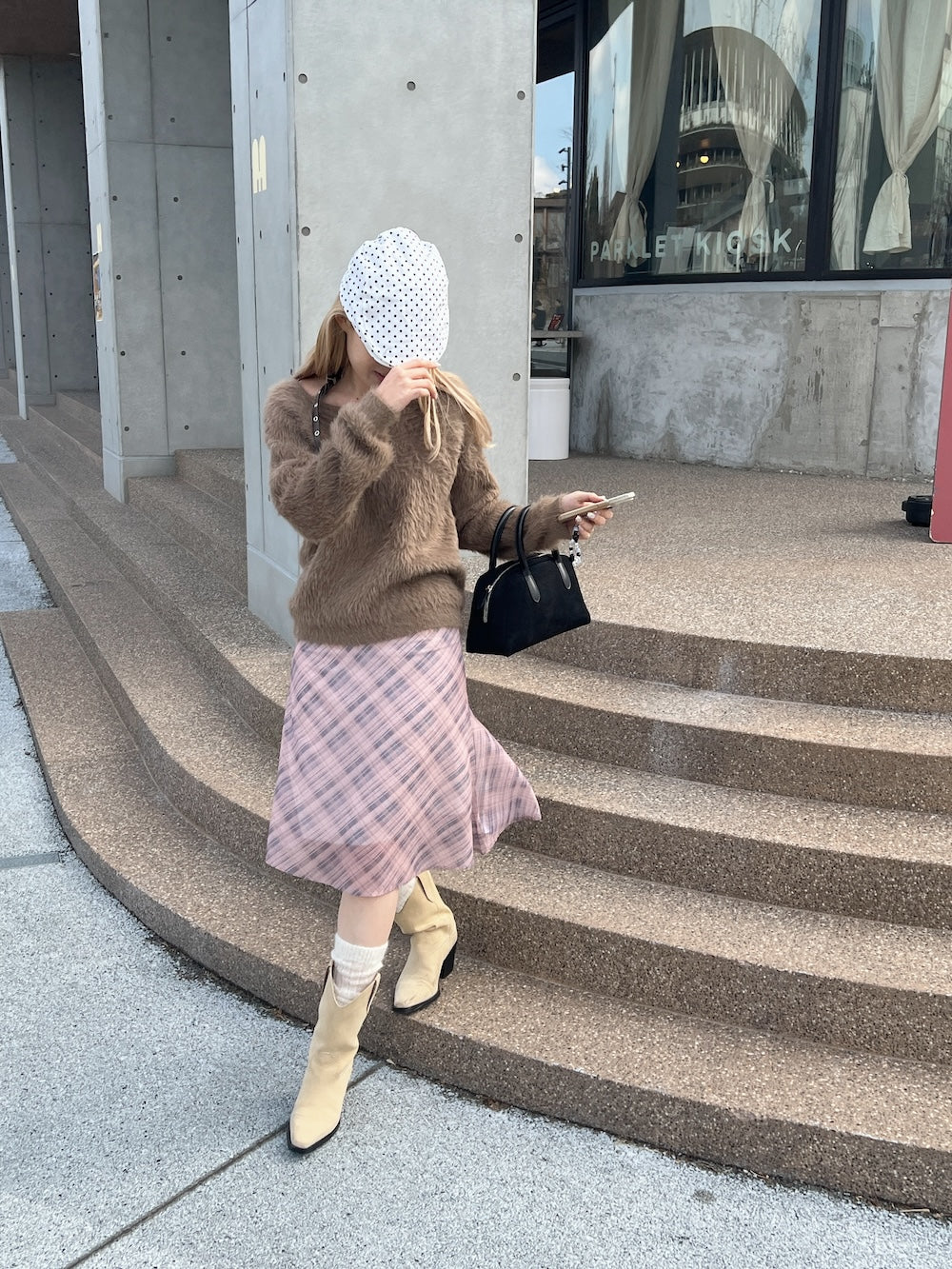 <SL2244658> ストラップヴィンテージシャギーニット