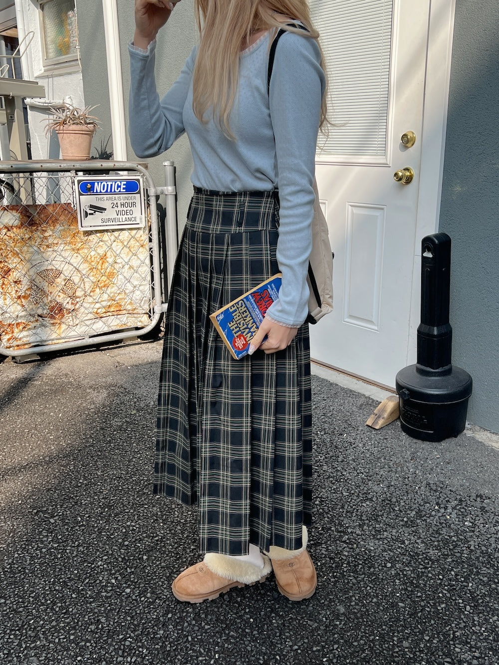 <SL2244656> ロングチェックプリーツスカート