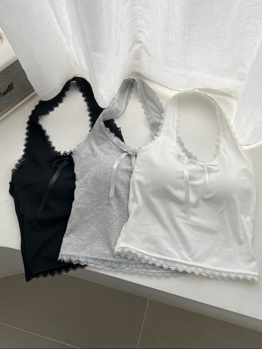 <SL2252602> パッド付きレースタンクトップ