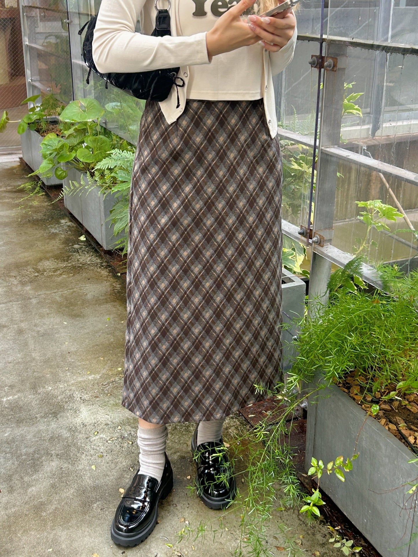 <SL2243627> ペンシルチェックスカート