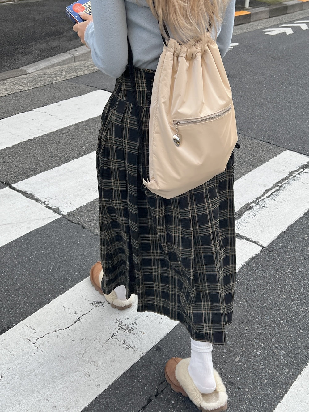 <SL2244656> ロングチェックプリーツスカート