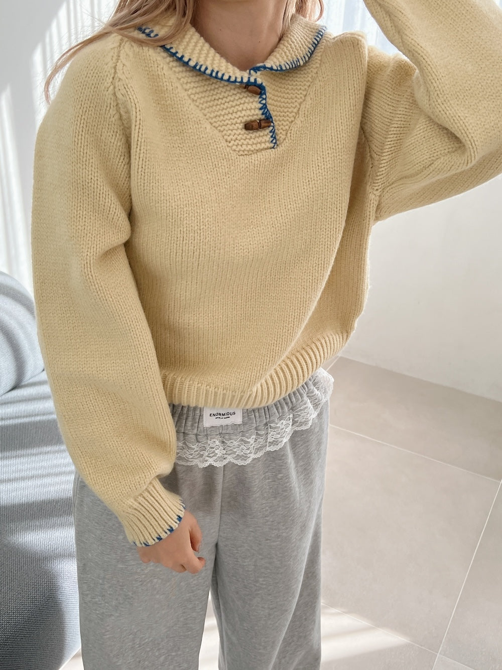 <SL2244647> パイピングコージーBIGニット