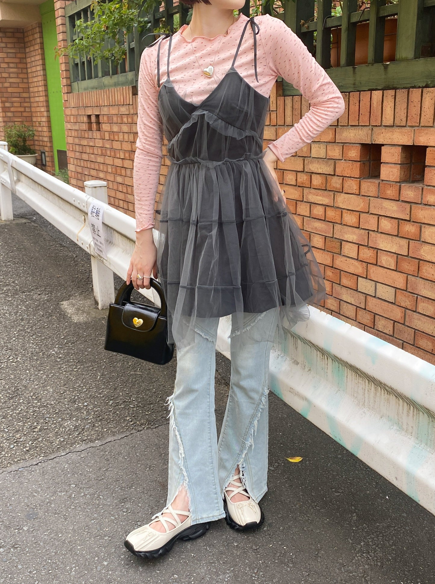 <SL2233659> レースアップデニム