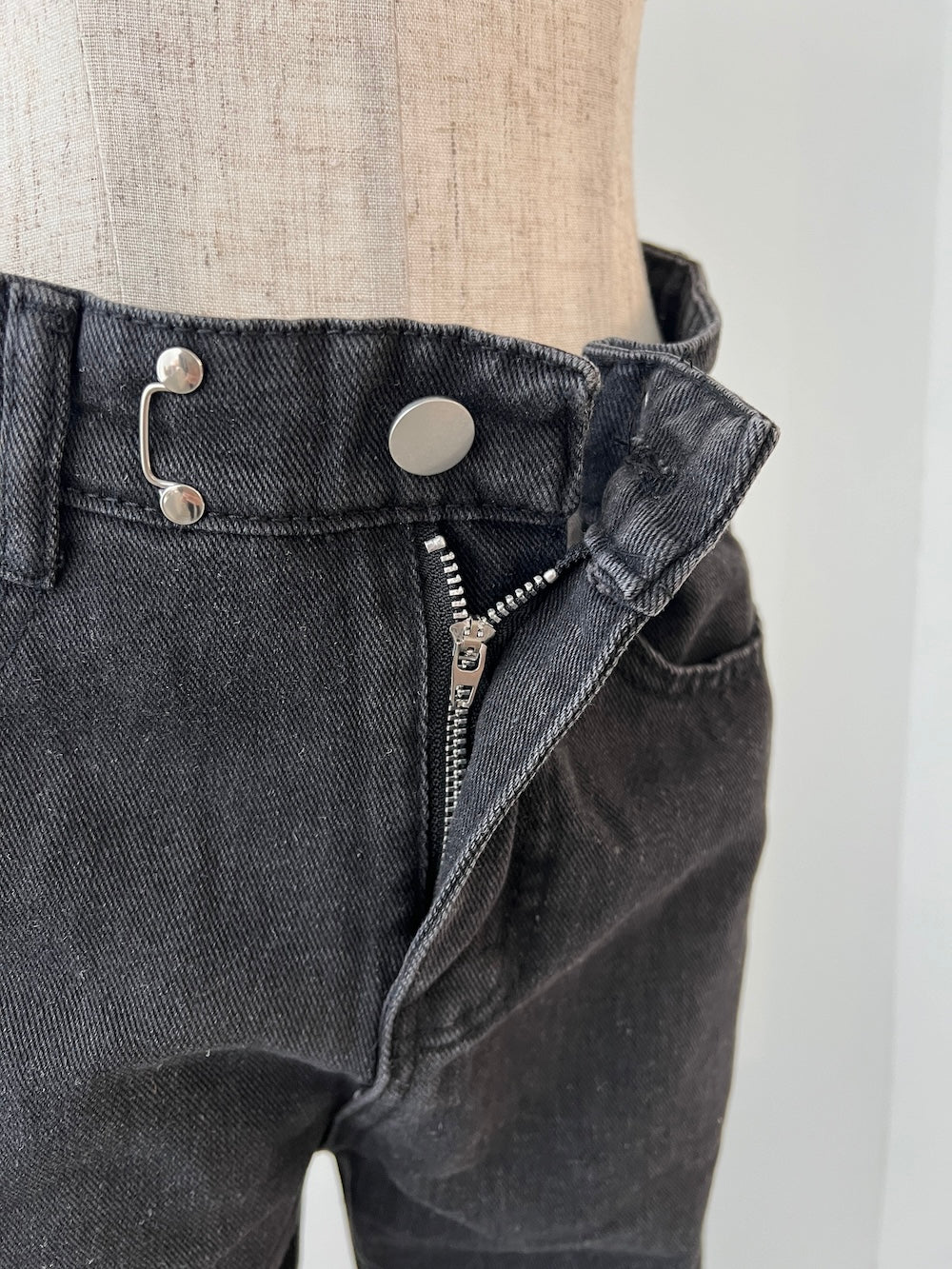 <IT2243409> ウエストホックハイウエストデニム