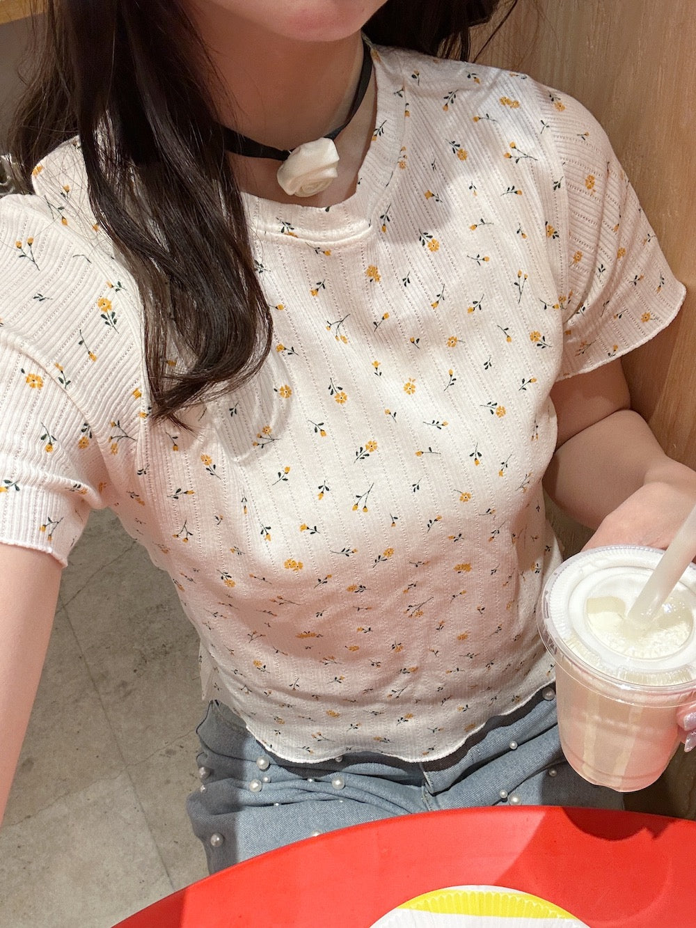 <SL2241627> flower thermal tee