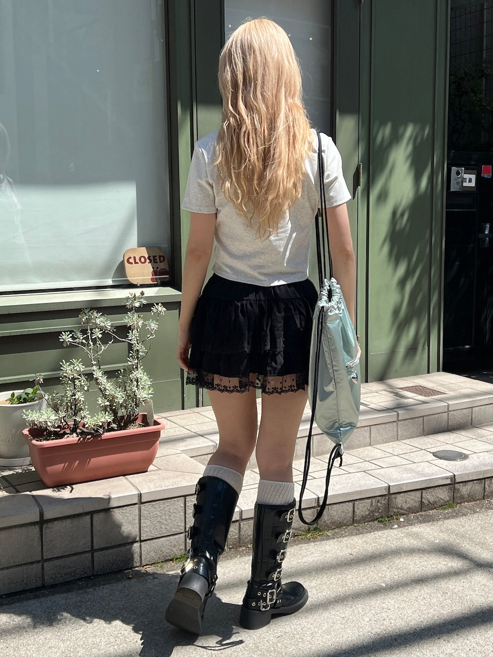 <SL2251648> コットンティアードミニスカート