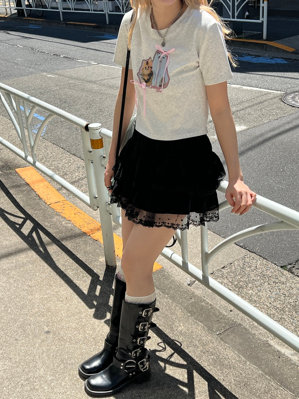 <SL2251648> コットンティアードミニスカート