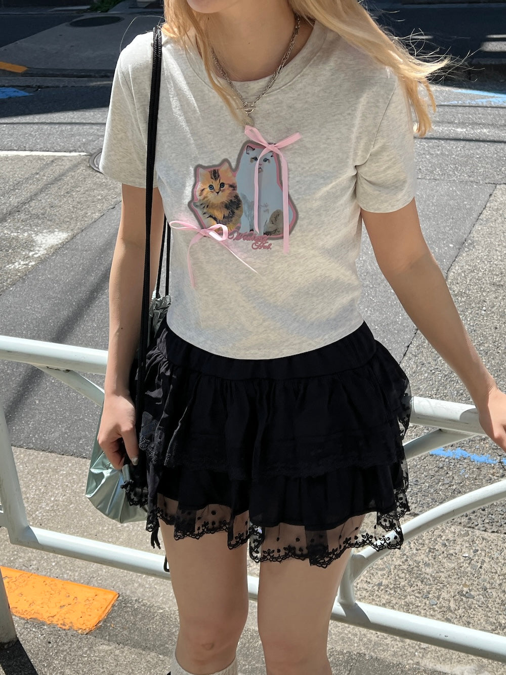 <SL2251648> コットンティアードミニスカート