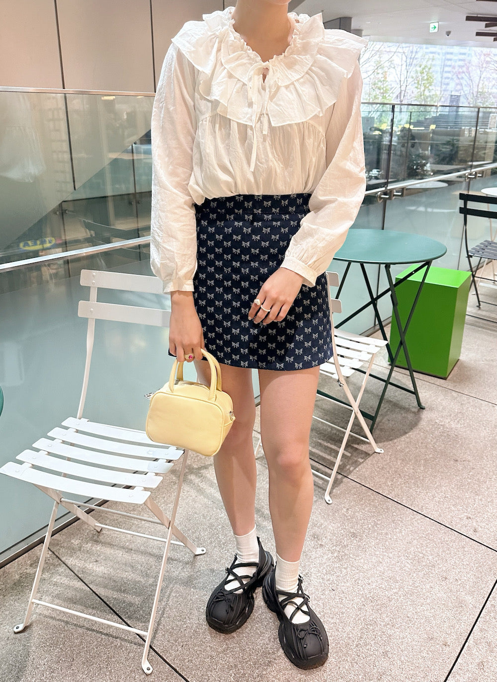 <SL2241624> double frill collar vintage blouse