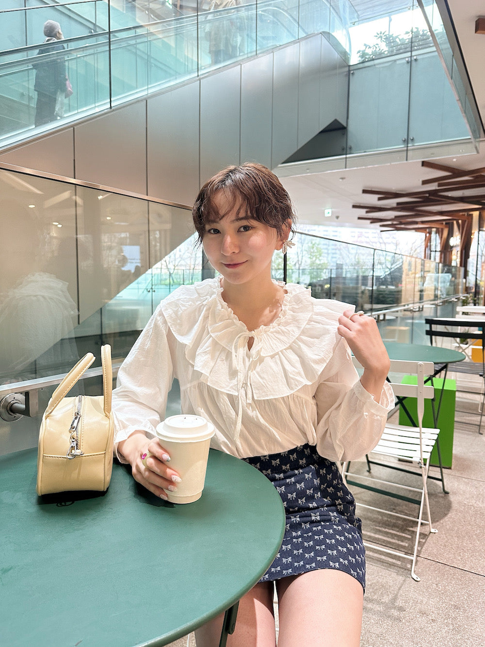 <SL2241624> double frill collar vintage blouse