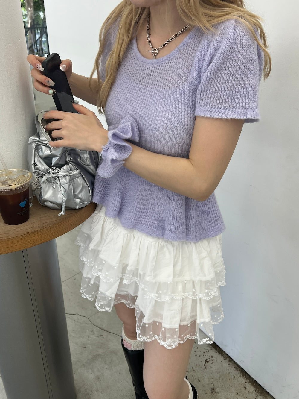 <SL2251648> コットンティアードミニスカート