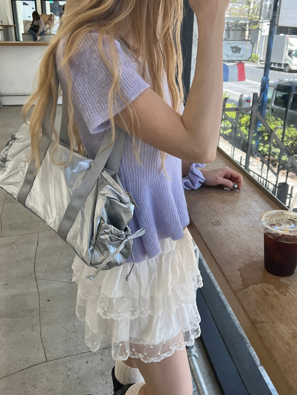 <SL2251648> コットンティアードミニスカート