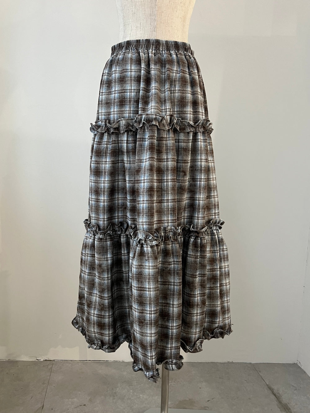 ※ラスト2点!<SL2244619> チェックフリルティアードスカート