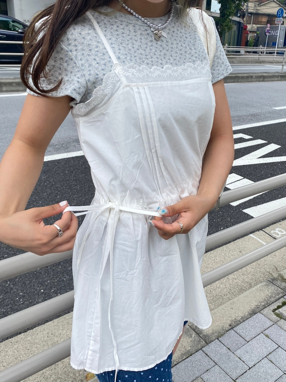 ※ラスト1点!<SL2242665> レースヘムキャミチュニック