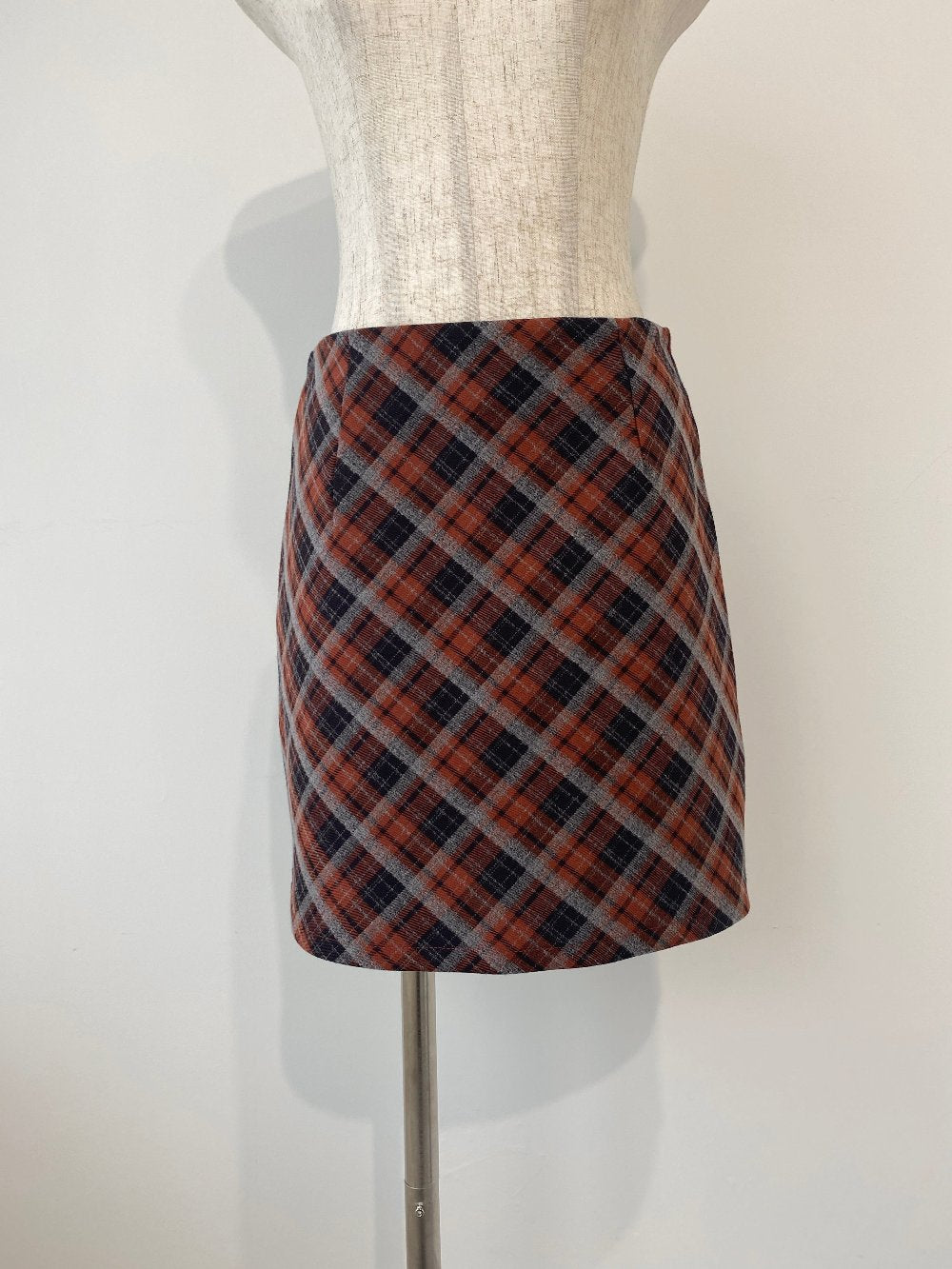 <SL2243628> チェック台形ミニスカート