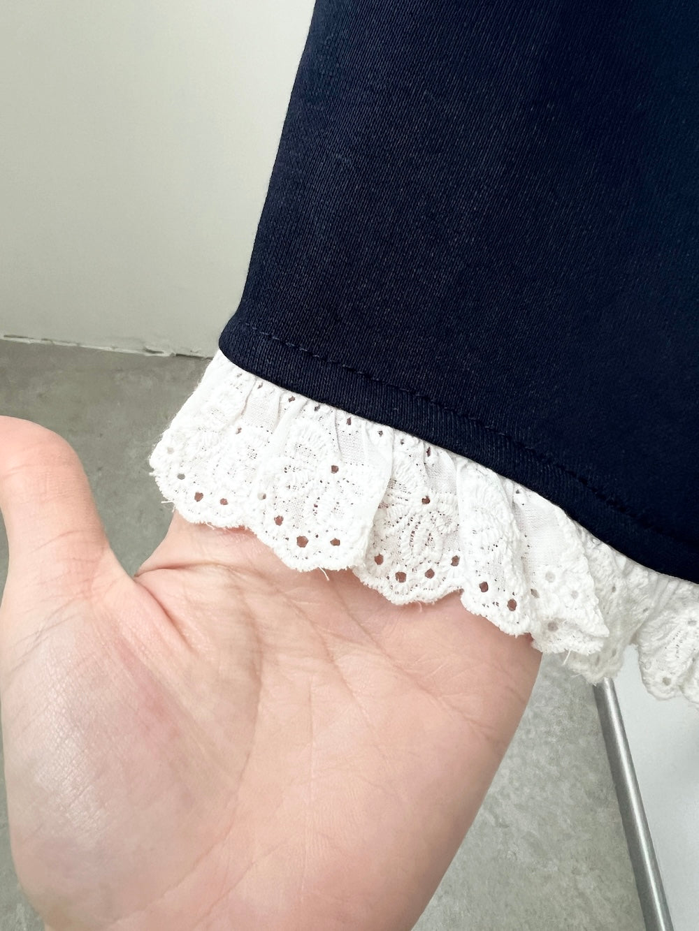 <SL2251642> レースヘムスウェットスカート