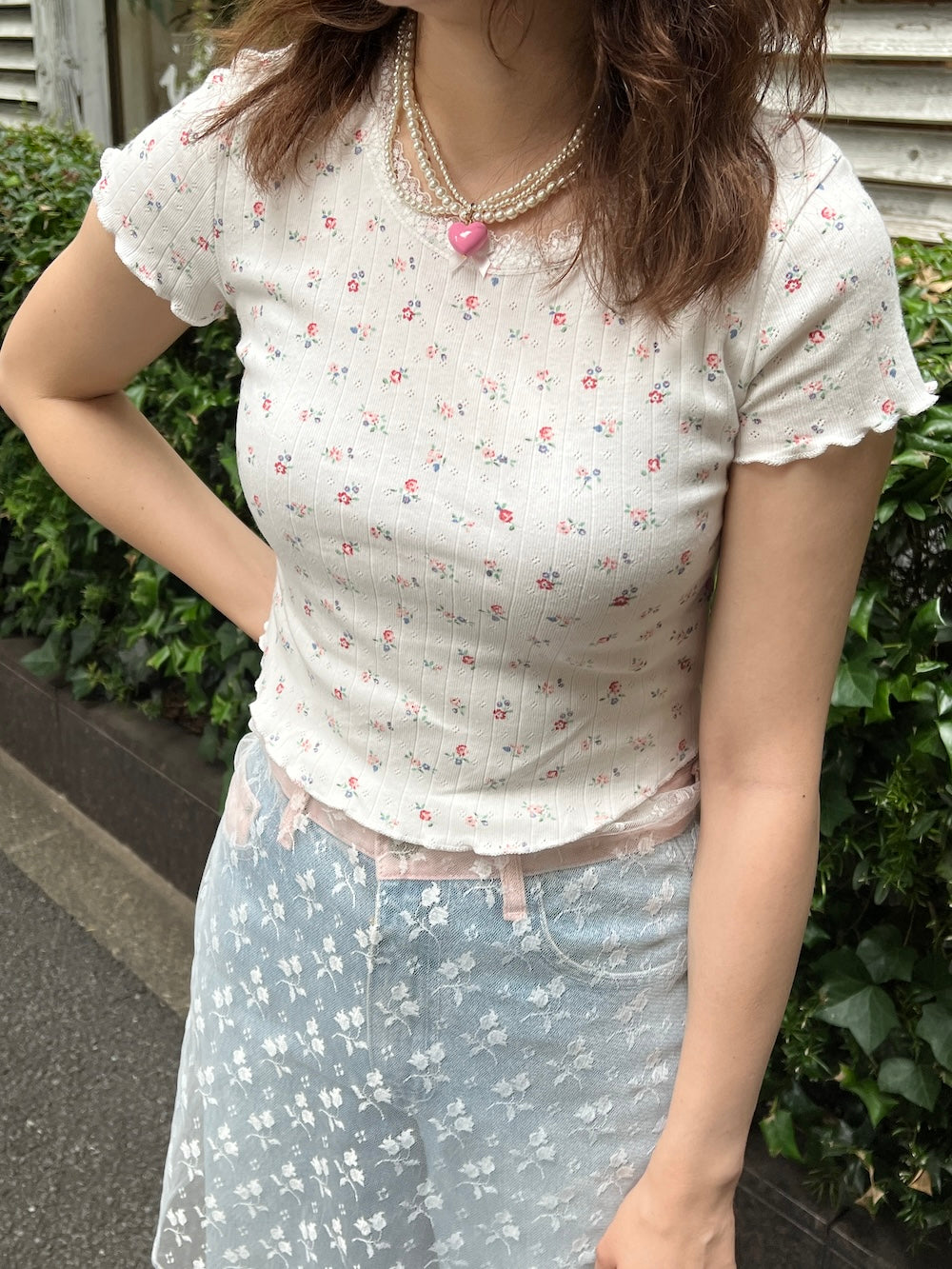 ※残りわずか!! <SL2242670> 小花柄メロウトップス