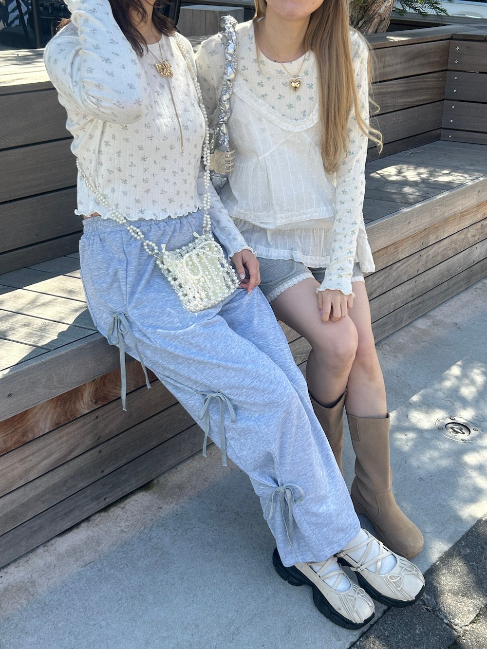 <SL2241628> flower mellow long tee