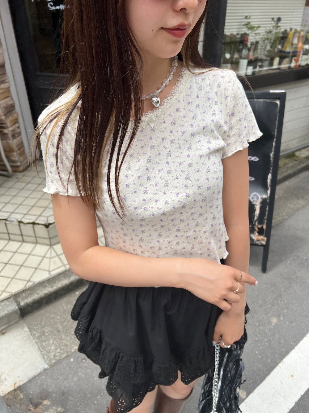 ※残りわずか!! <SL2242670> 小花柄メロウトップス