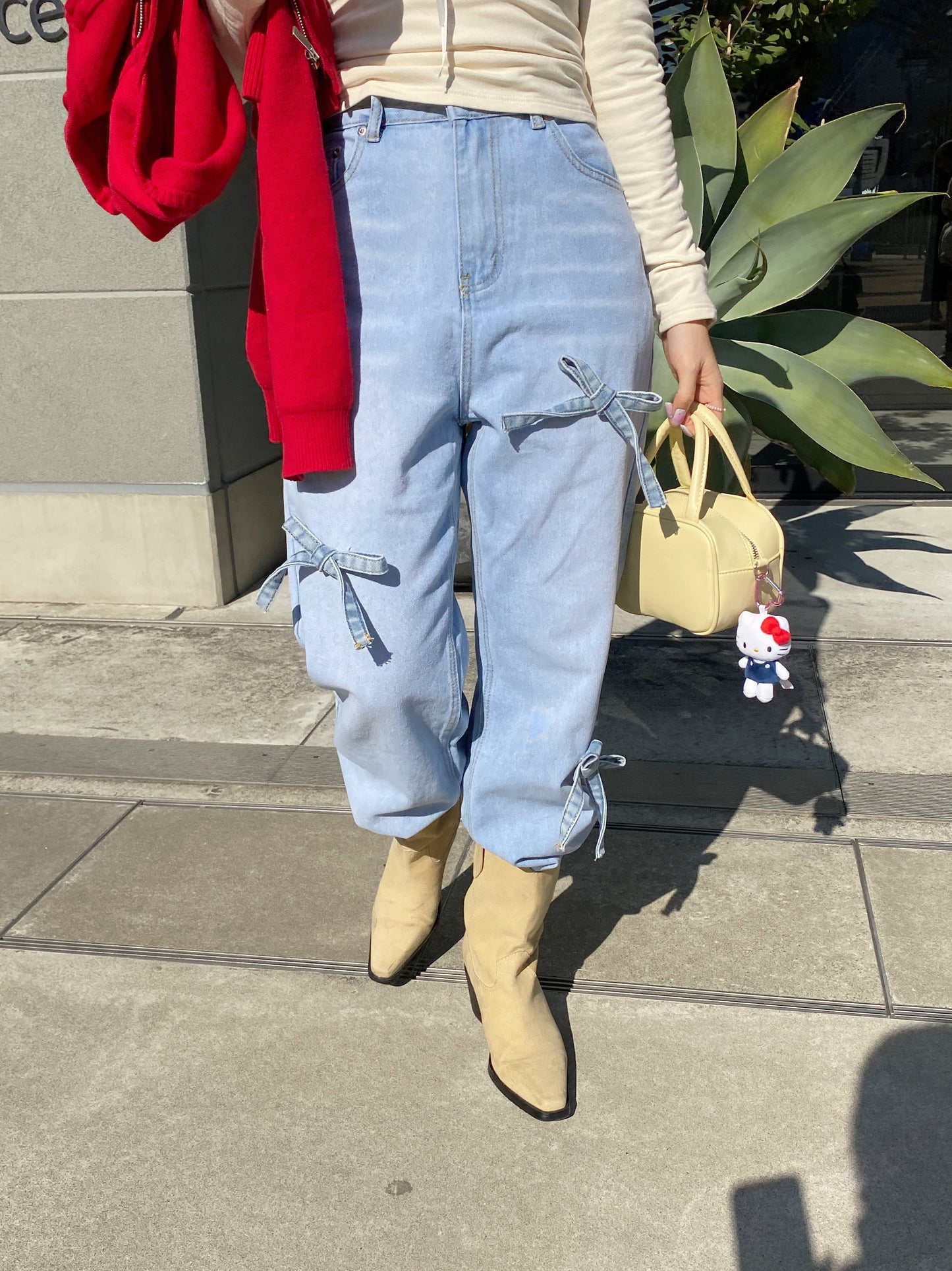 <SL2234658> ribbon point denim