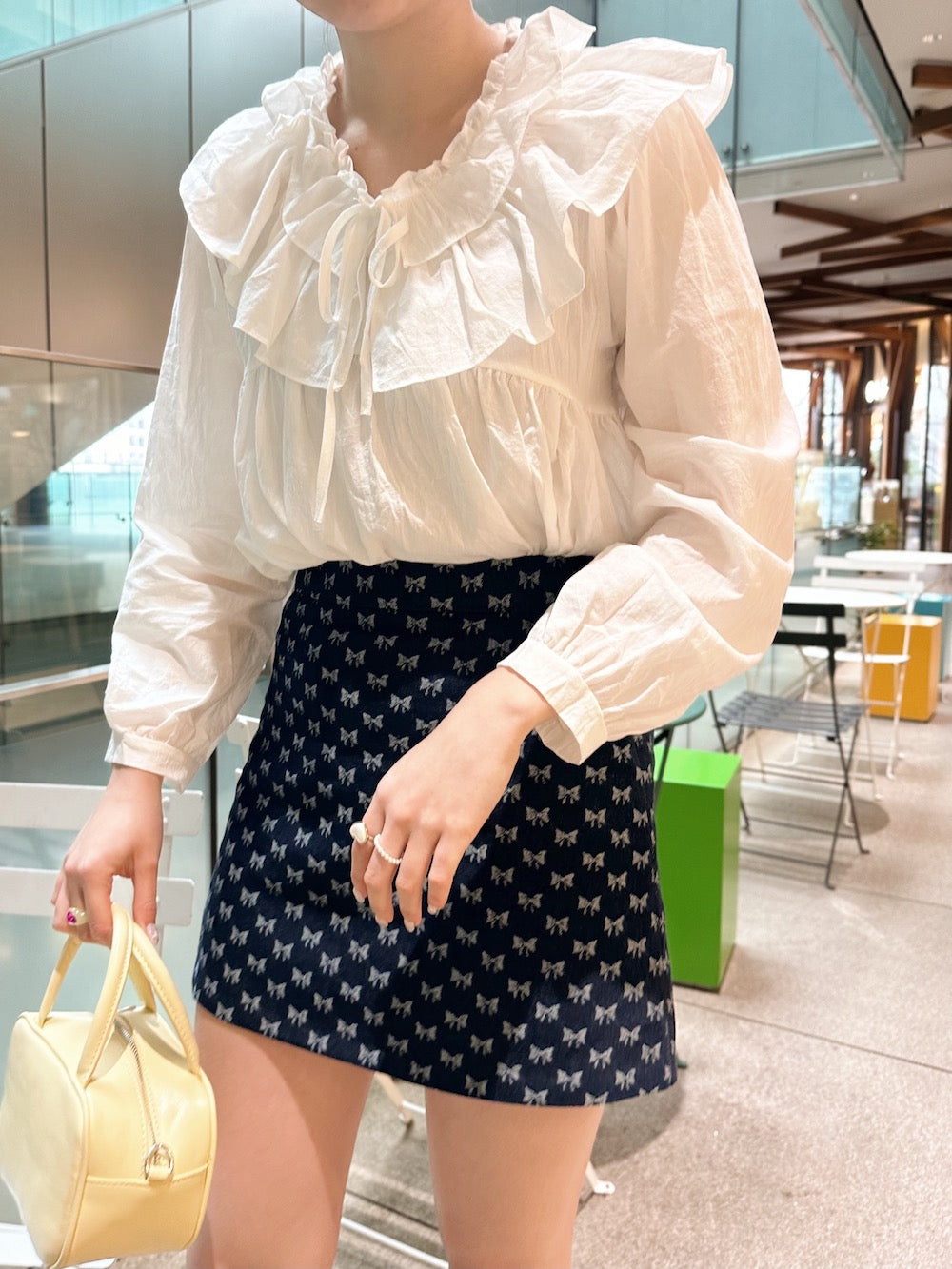 <SL2241624> double frill collar vintage blouse