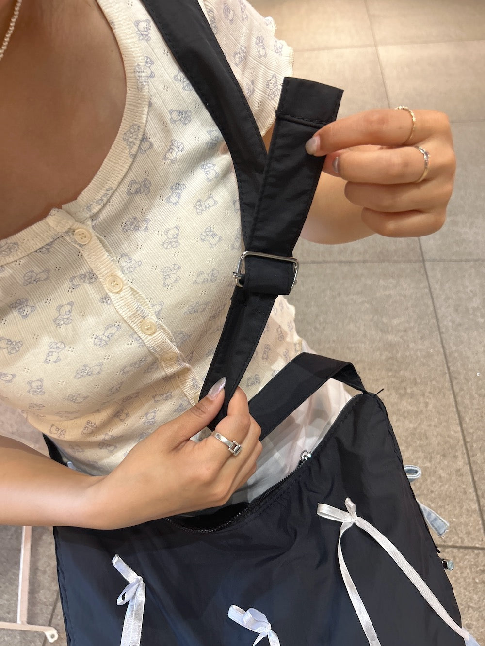 <SL1241603> リボンショルダーバッグ