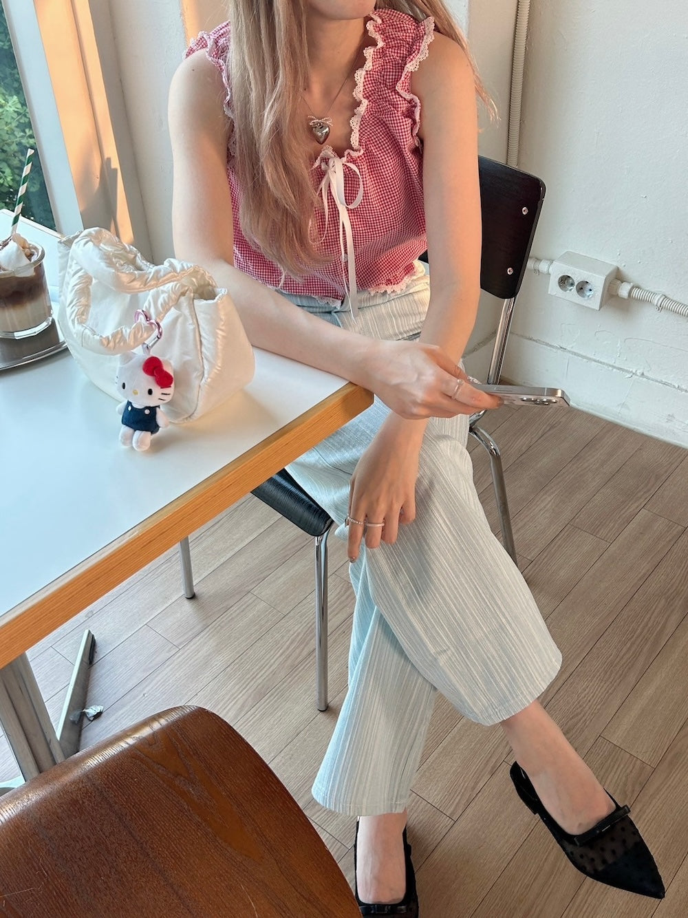 <SL2242648> stripe color pants