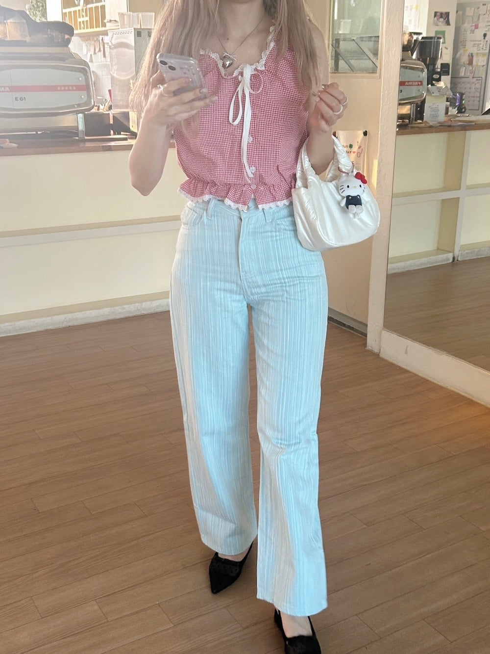 <SL2242648> stripe color pants