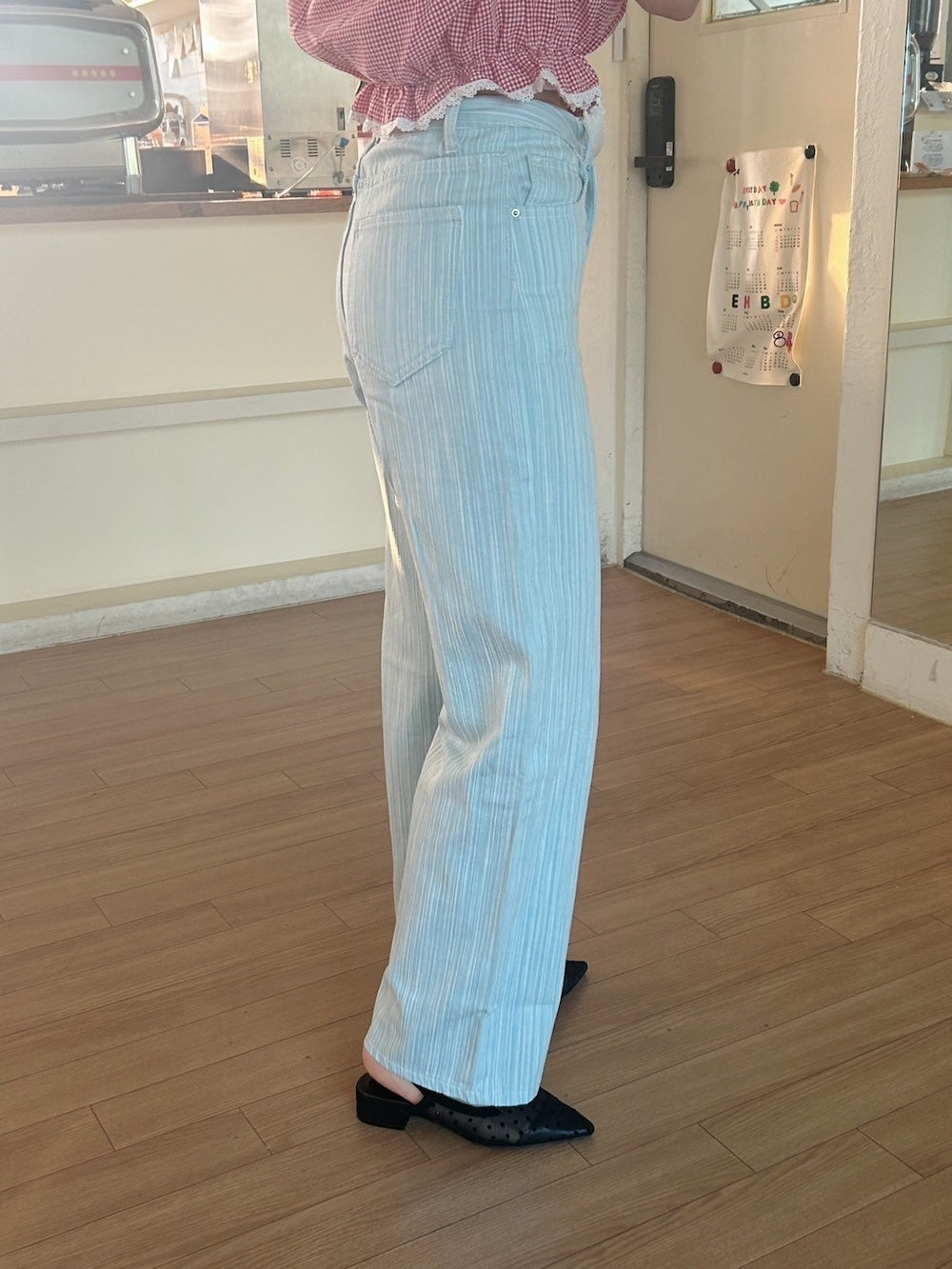 <SL2242648> stripe color pants