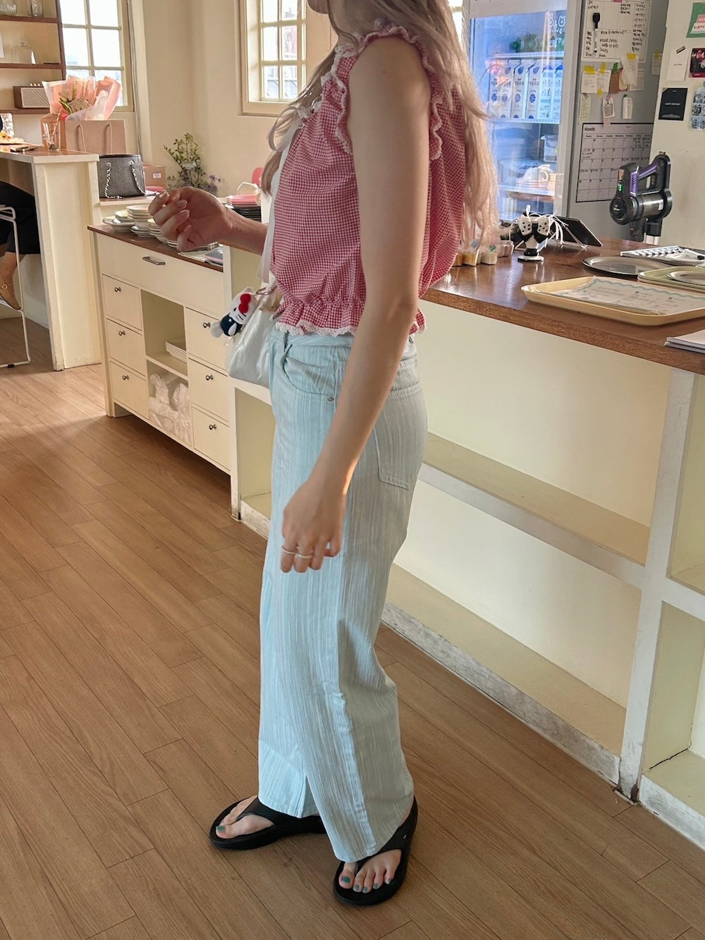 <SL2242648> stripe color pants