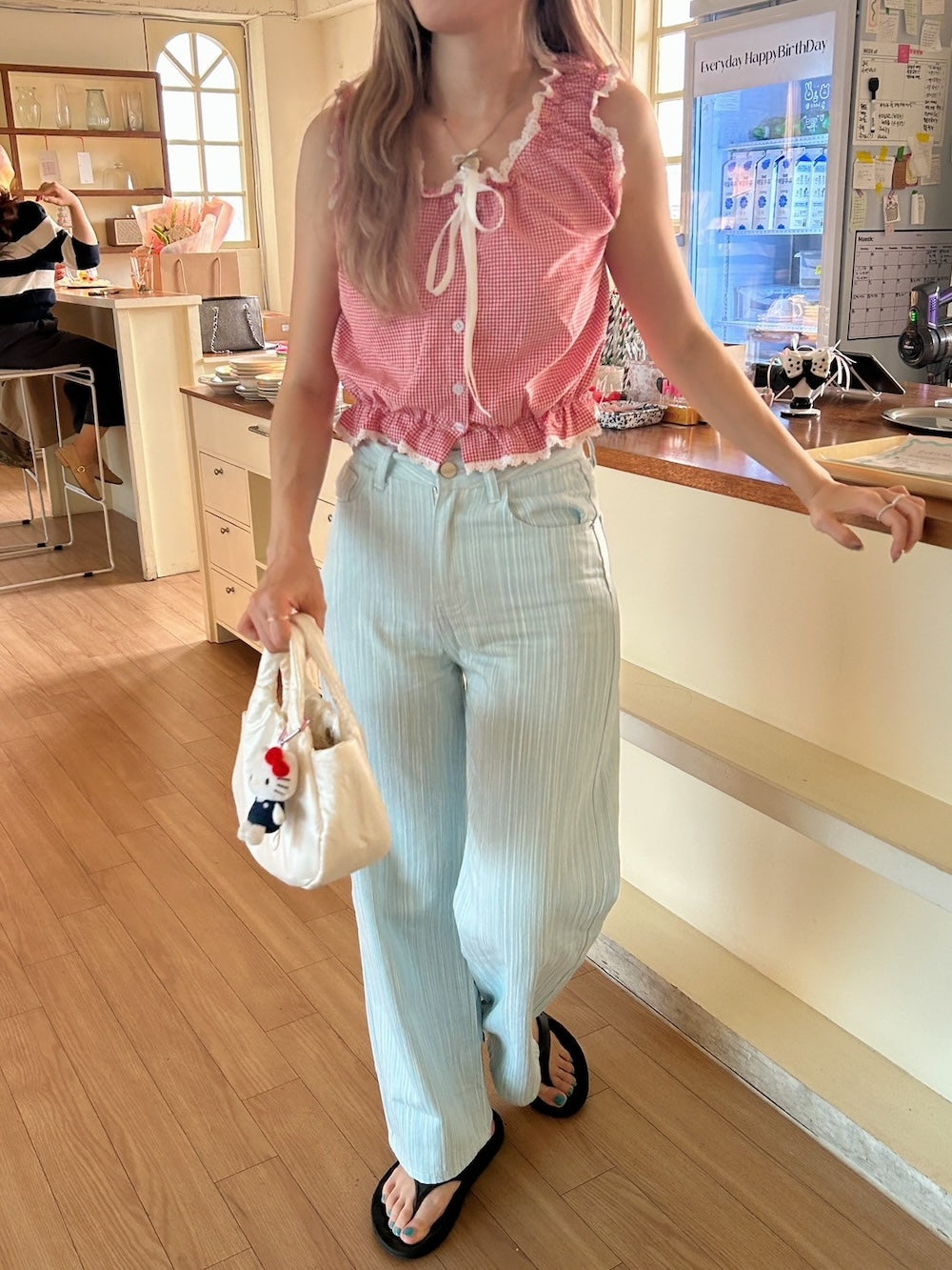 <SL2242648> stripe color pants