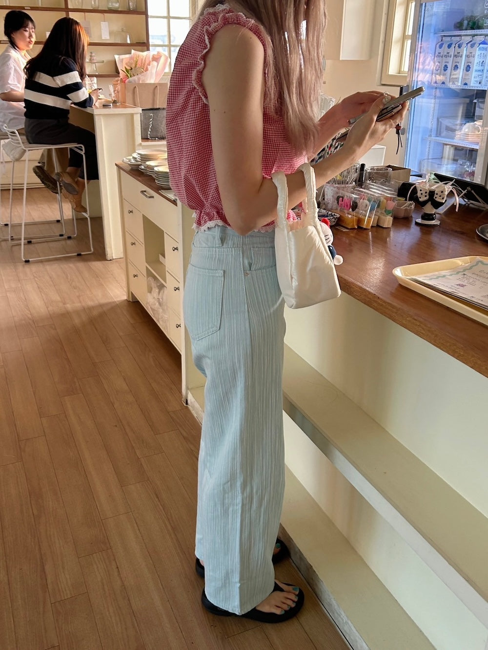 <SL2242648> stripe color pants
