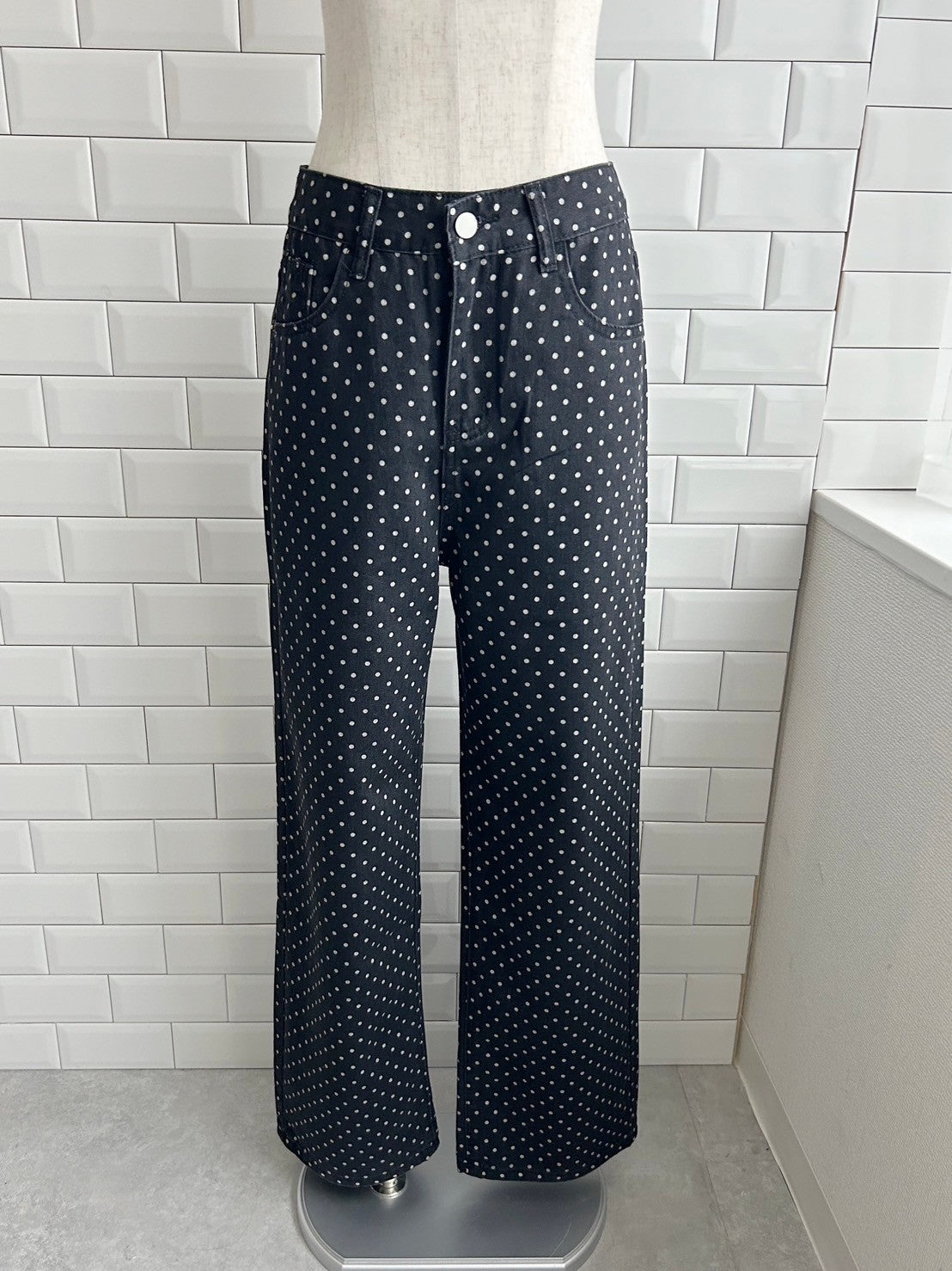 <SL2242647> dot denim pants