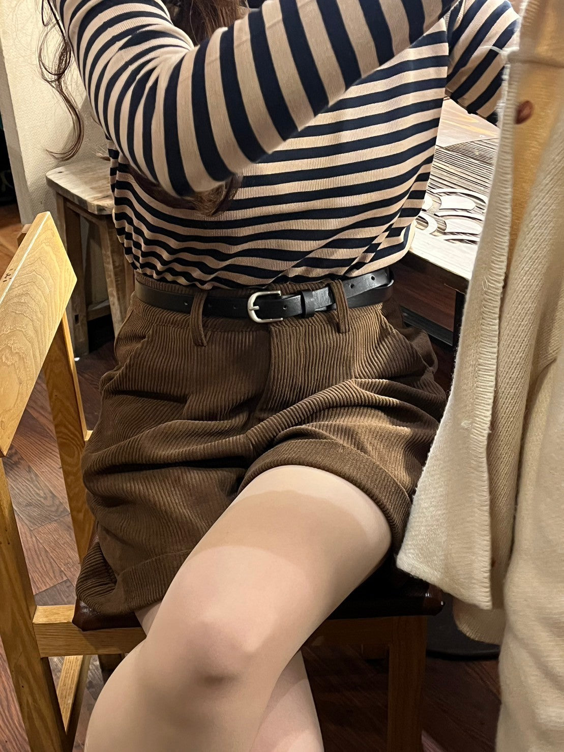 <ME2234004> ベルト付コーデュロイパンツ