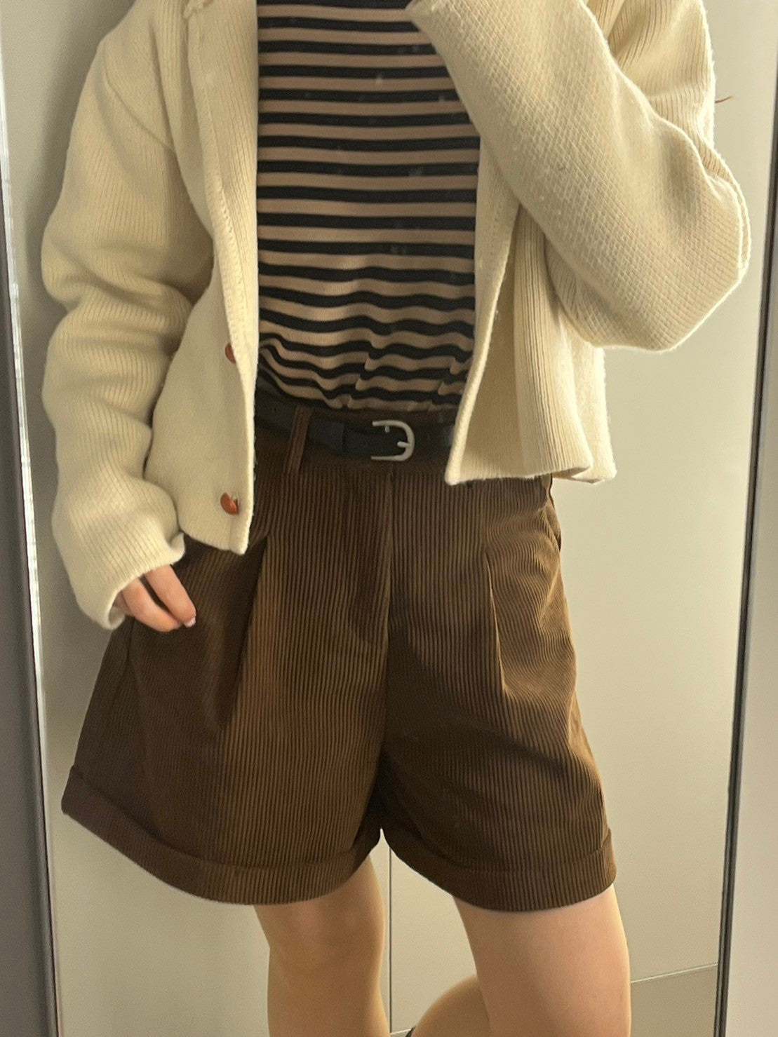 <ME2234004> ベルト付コーデュロイパンツ