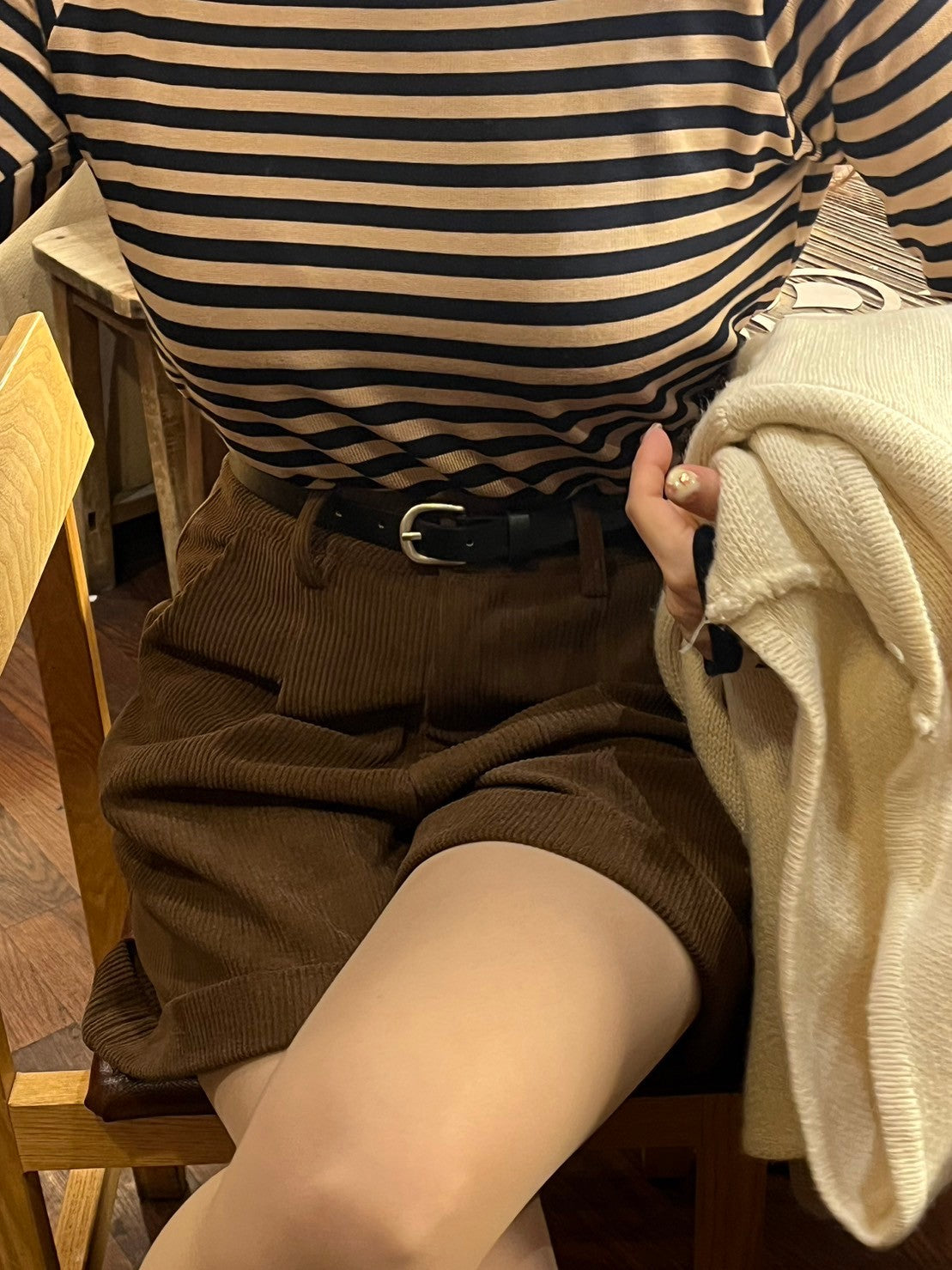 <ME2234004> ベルト付コーデュロイパンツ