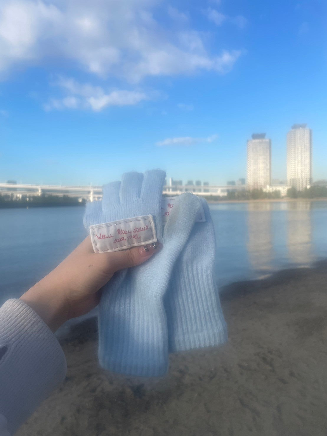 <QU4234202> フィンガーホール刺繍手袋