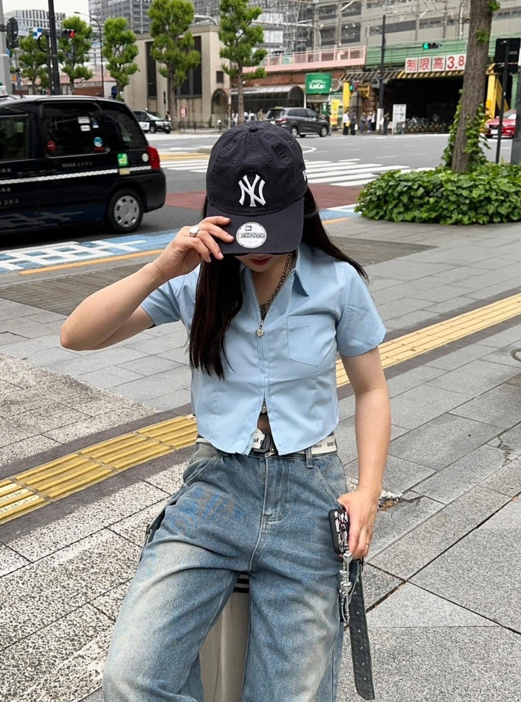 <CH2242806> ダブルジップシャツ