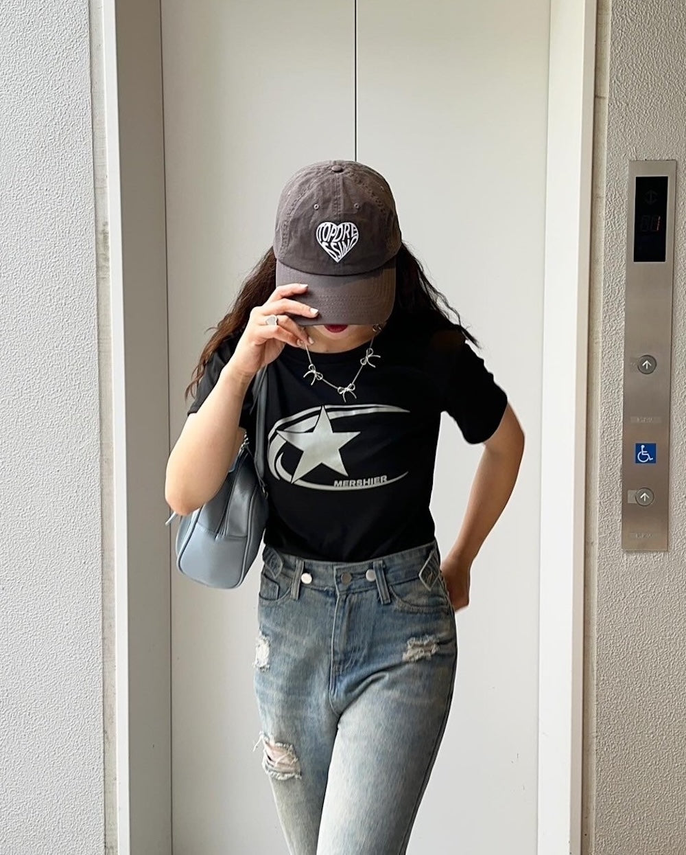 <CH2242820> スタークロップドTシャツ