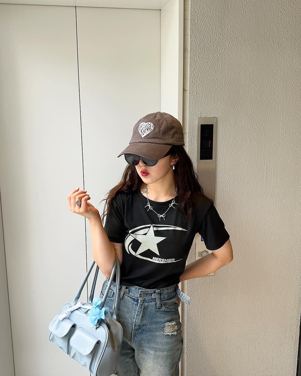 <CH2242820> スタークロップドTシャツ