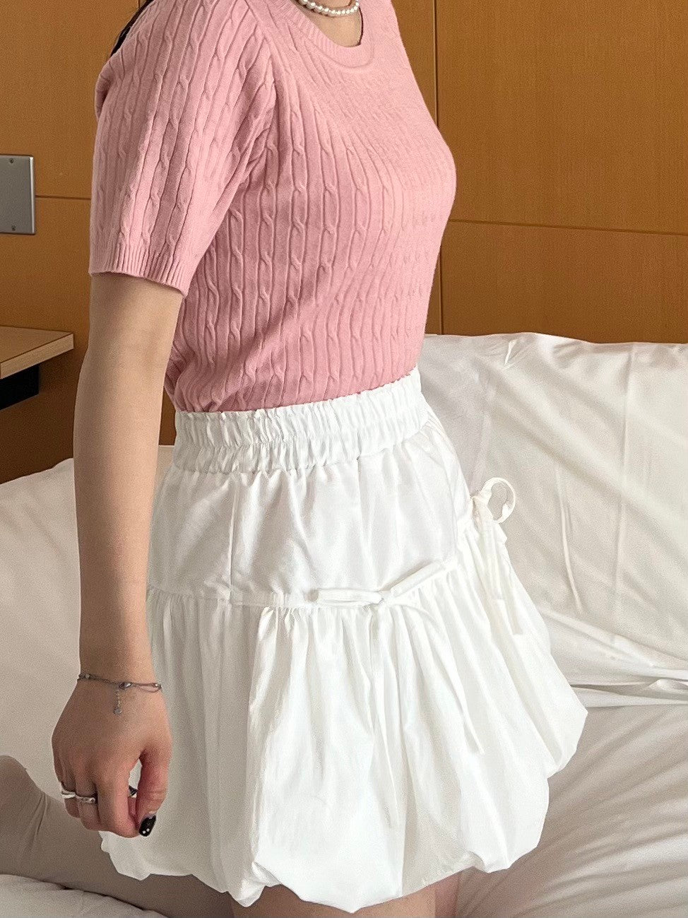 <IT2242414> 半袖ニットトップス