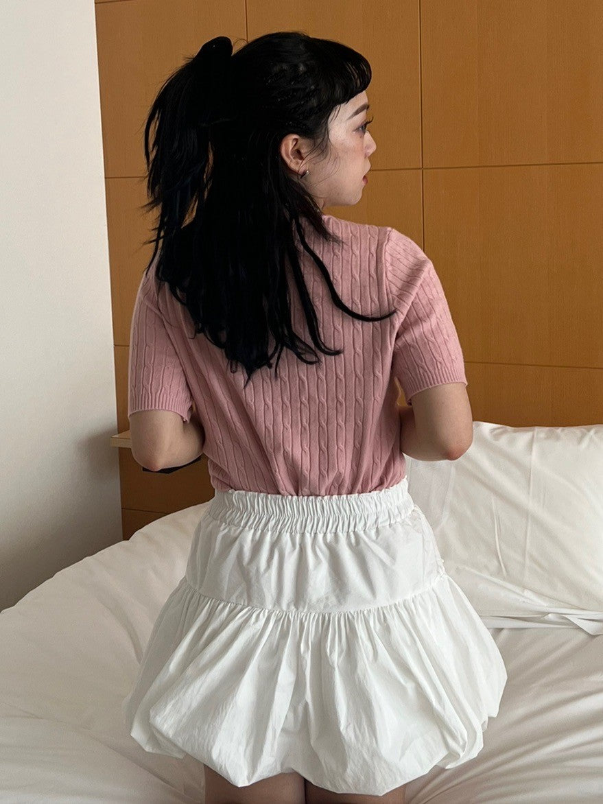 <IT2242414> 半袖ニットトップス