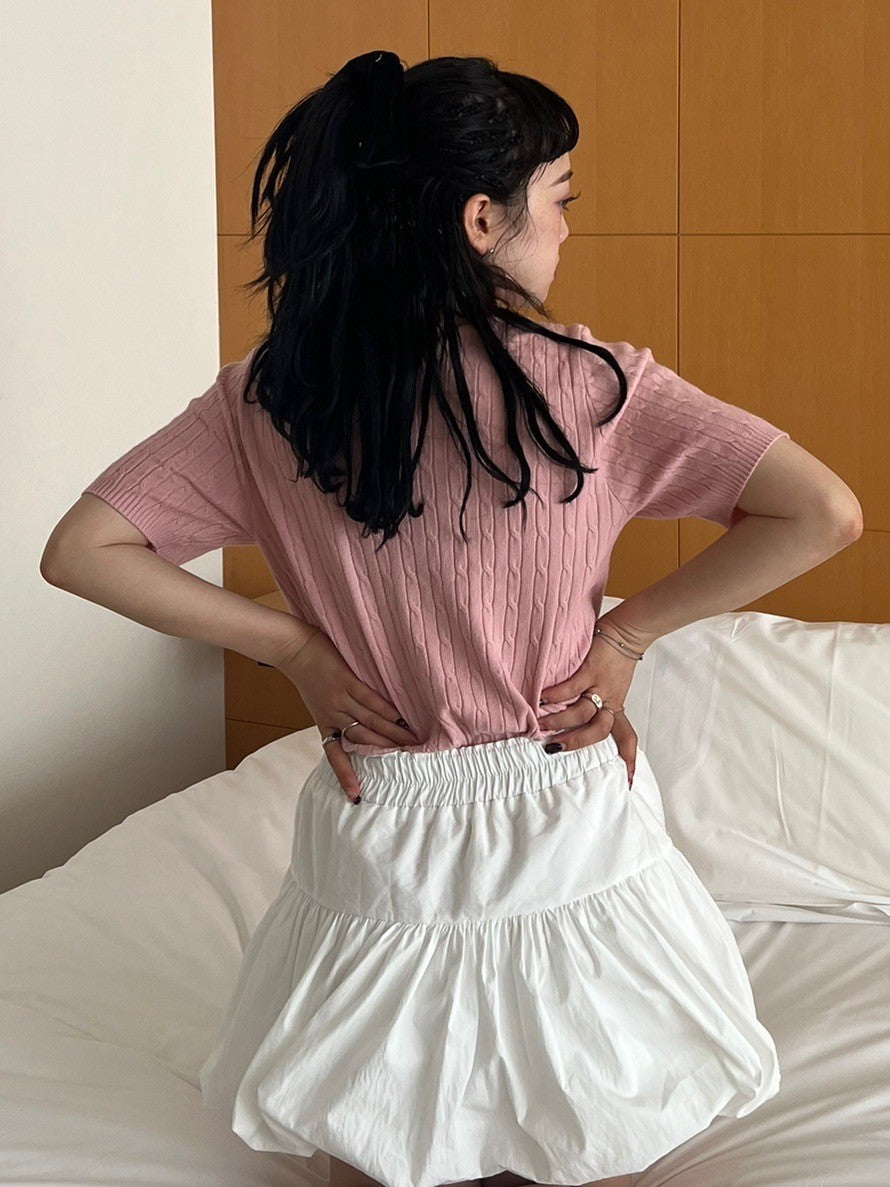 <IT2242414> 半袖ニットトップス